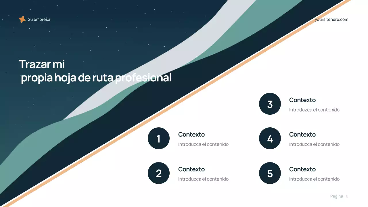 Presentación de carrera moderna azul