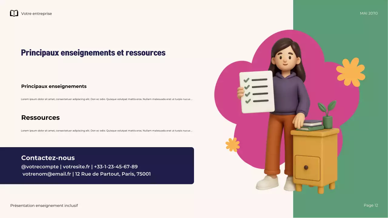 Présentation pédagogique inclusive moderne et illustrative de la Marine