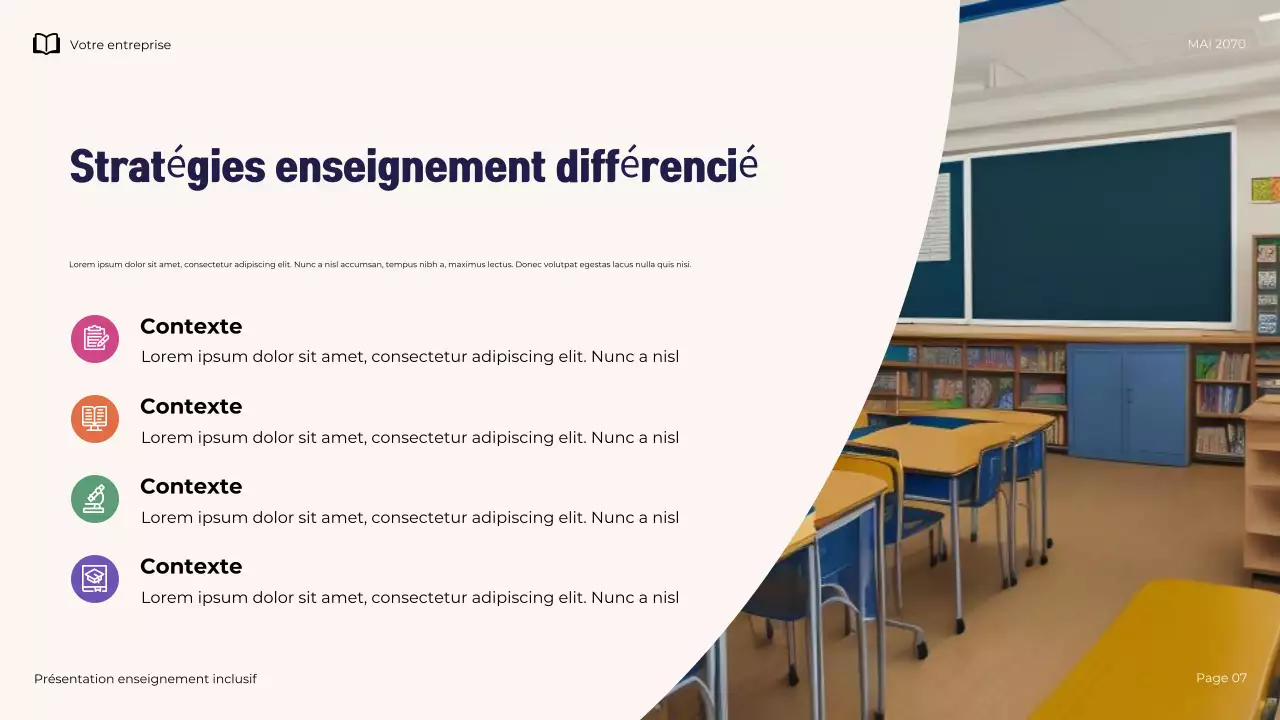 Présentation pédagogique inclusive moderne et illustrative de la Marine