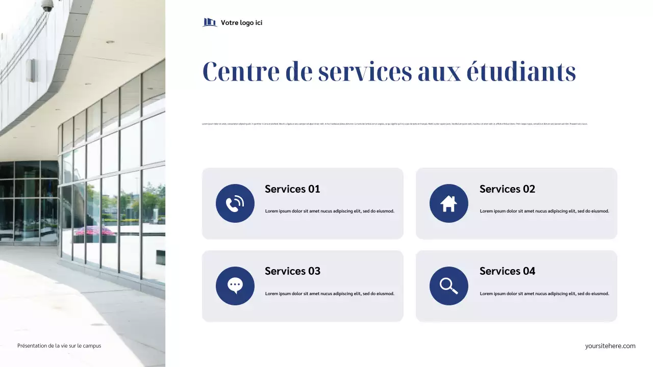 Présentation du Campus Bleu Moderne