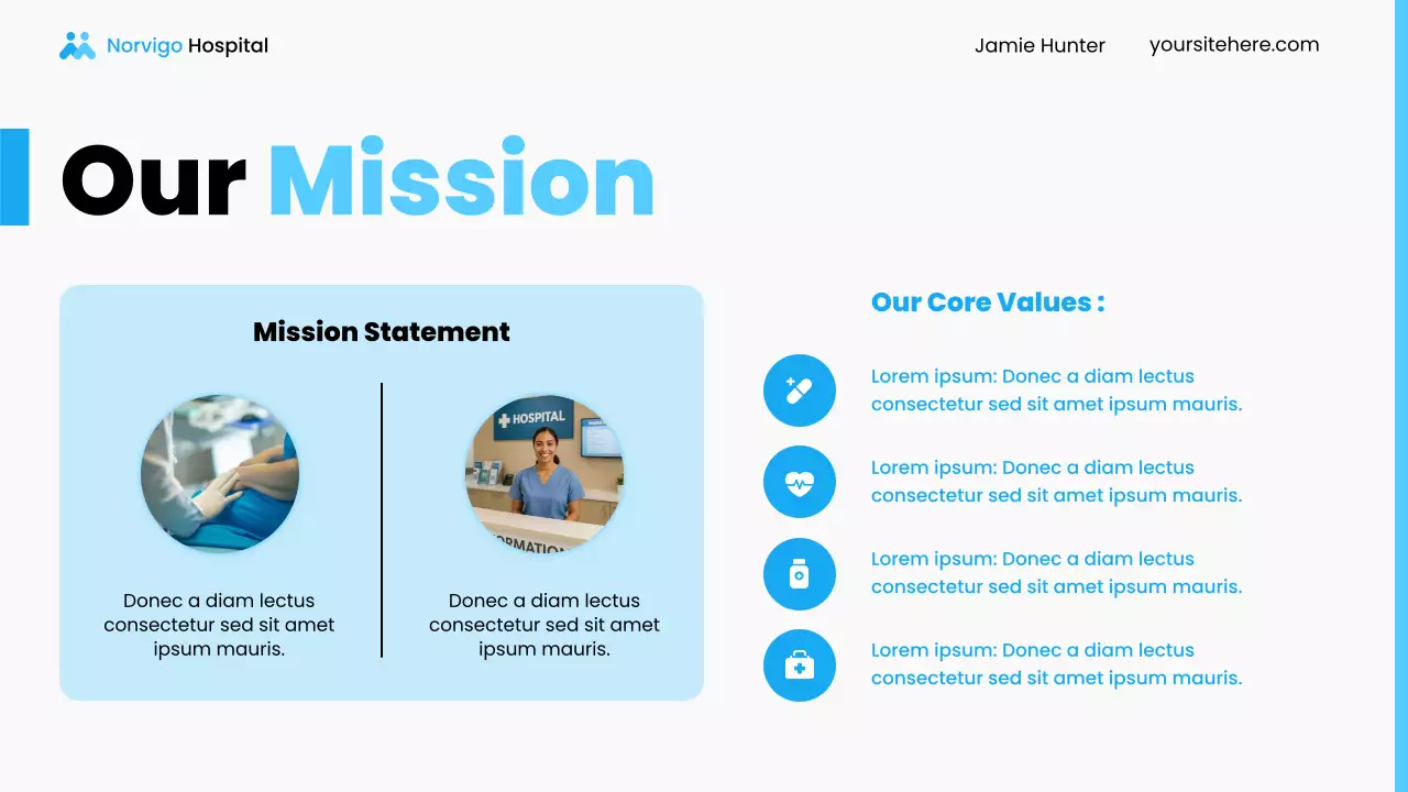 Blue and White Local Hospital Services Presentation