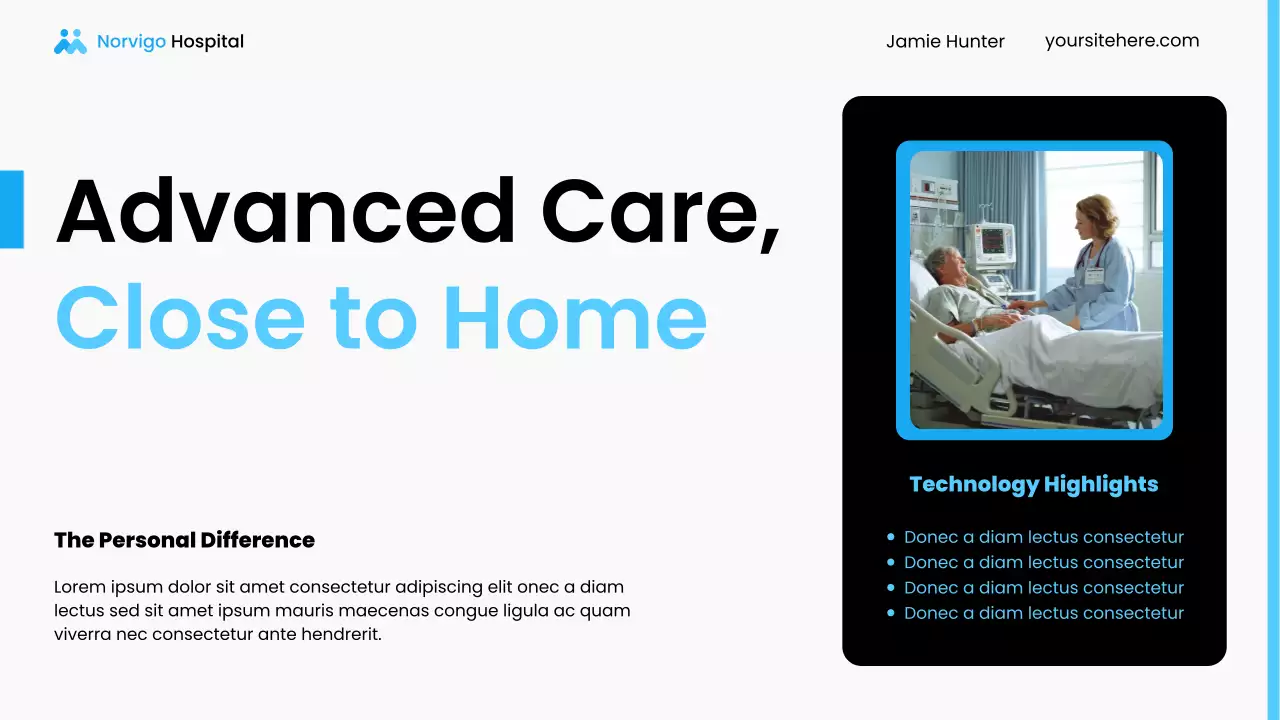 Blue and White Local Hospital Services Presentation