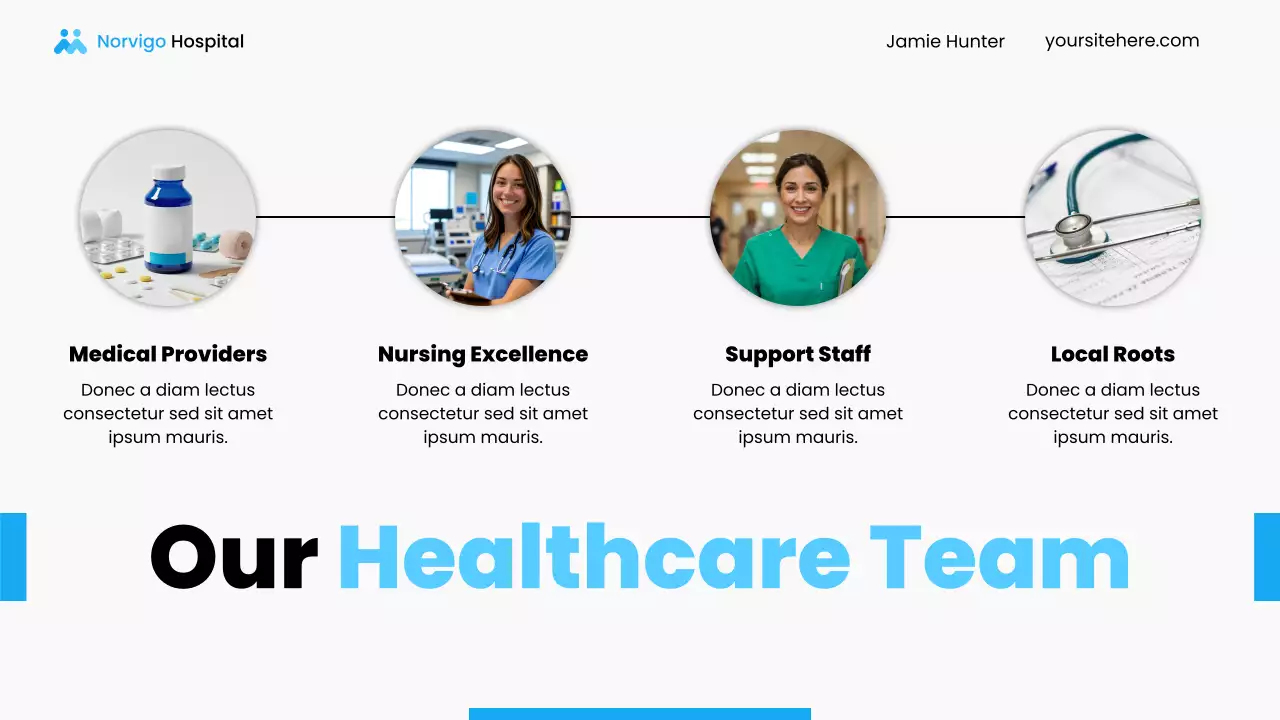 Blue and White Local Hospital Services Presentation