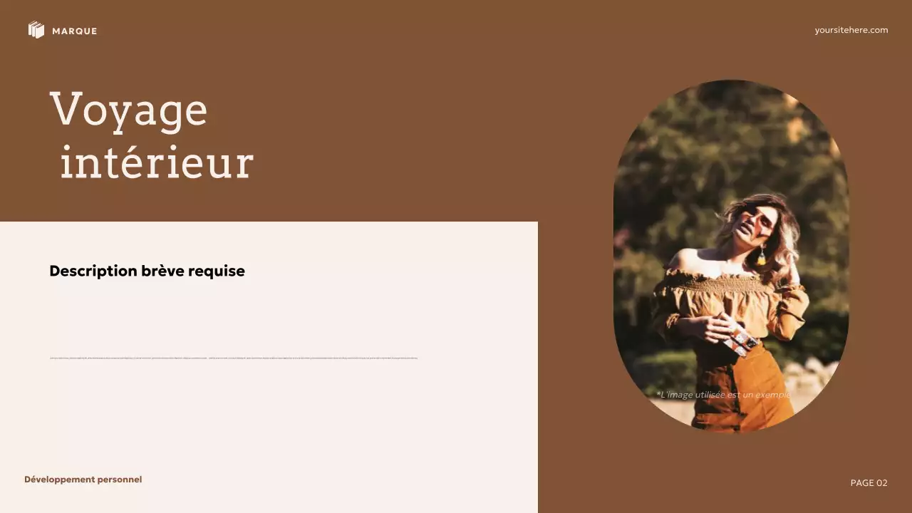 Présentation de développement personnel floral beige et marron