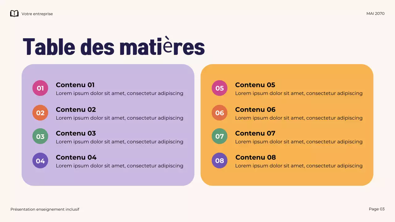 Présentation pédagogique inclusive moderne et illustrative de la Marine