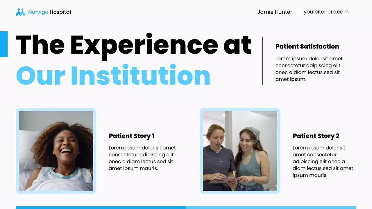 Blue and White Local Hospital Services Presentation