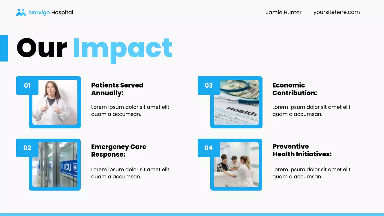 Blue and White Local Hospital Services Presentation