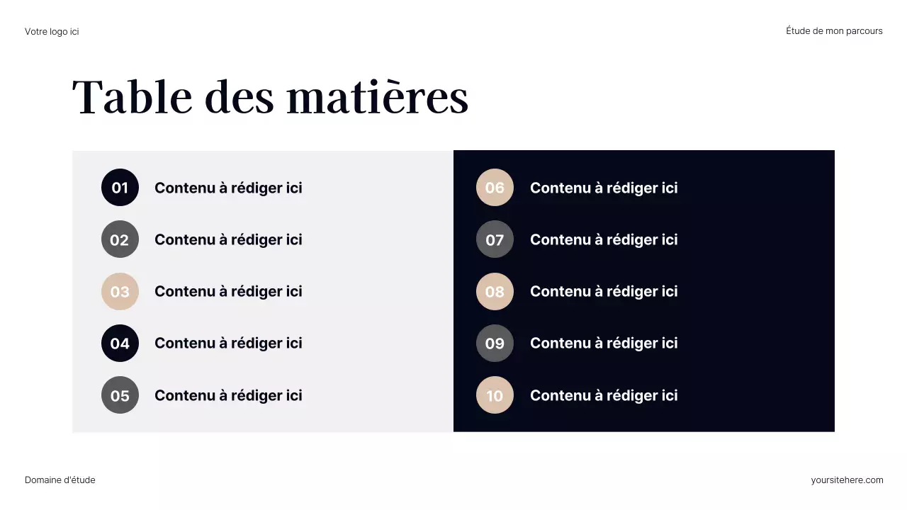 Présentation du parcours professionnel moderne de Grey