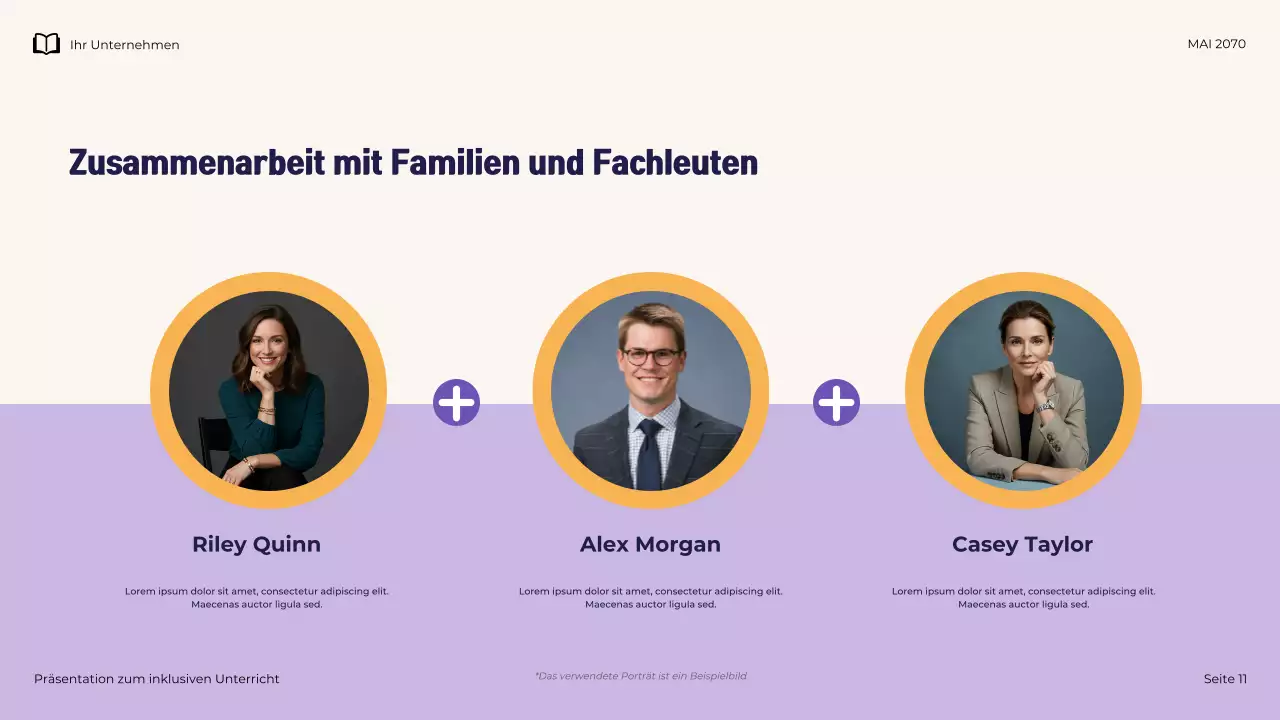 Illustrative moderne inklusive Lehrpräsentation der Marine