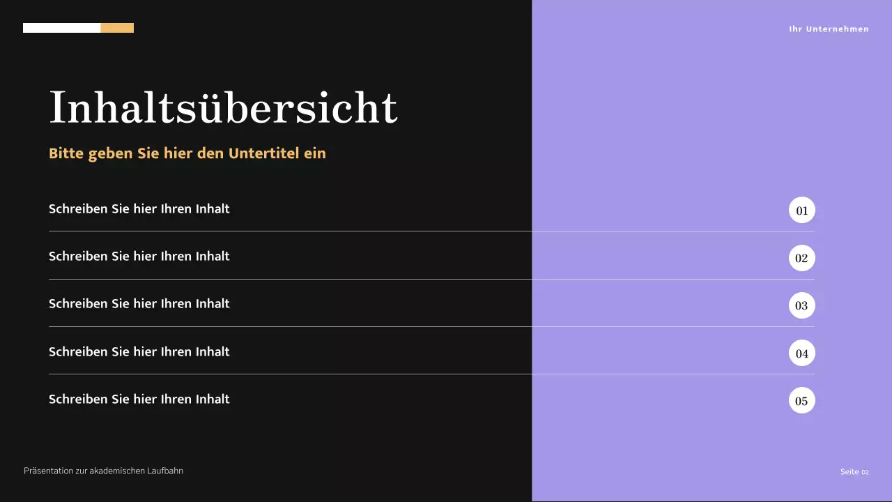 Minimalistische, moderne akademische Reise in Gelb und Creme Präsentation