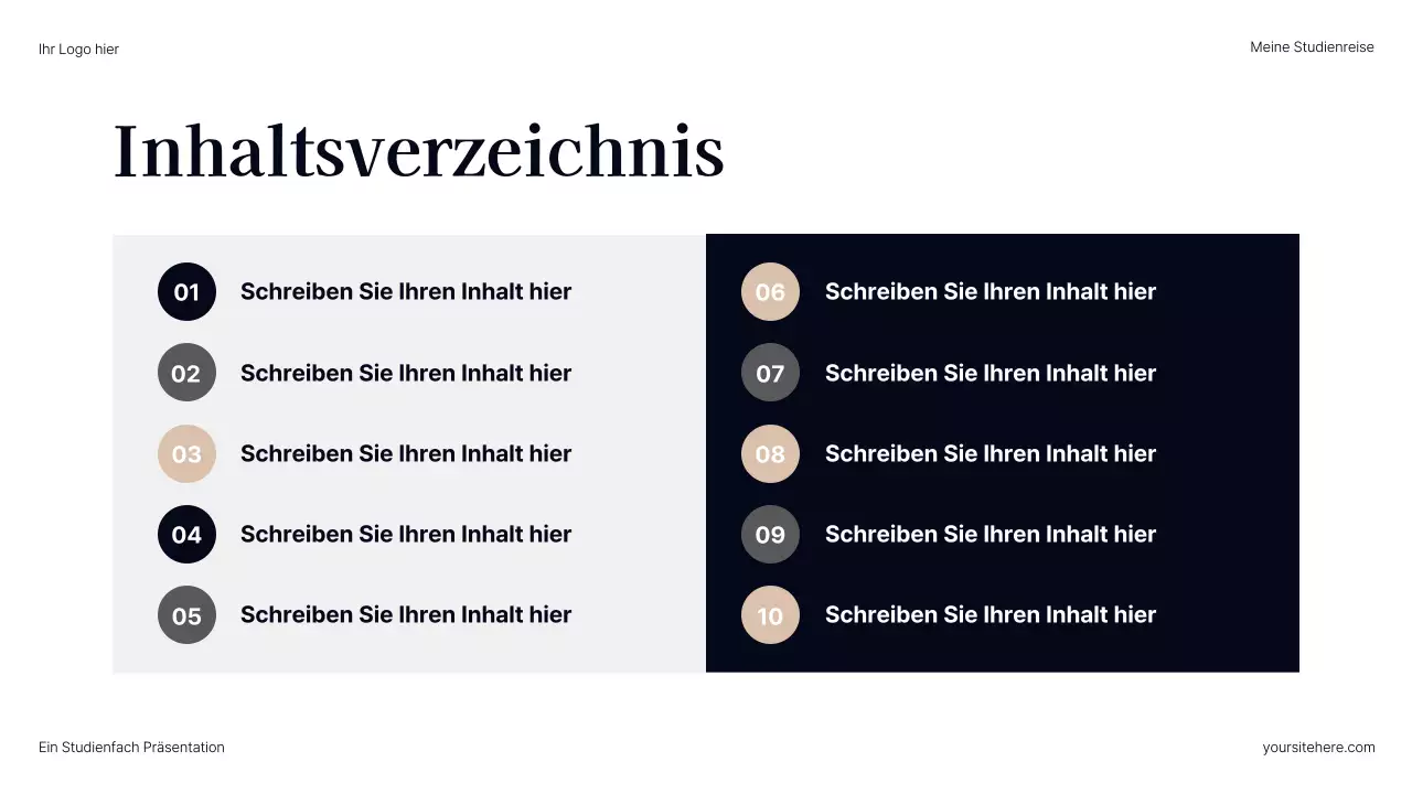 Grauer moderner Karriereweg Präsentation