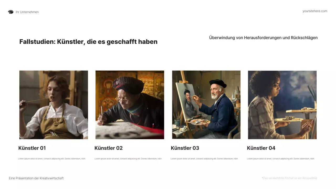 Bunte neue Möglichkeiten für Künstler Präsentation