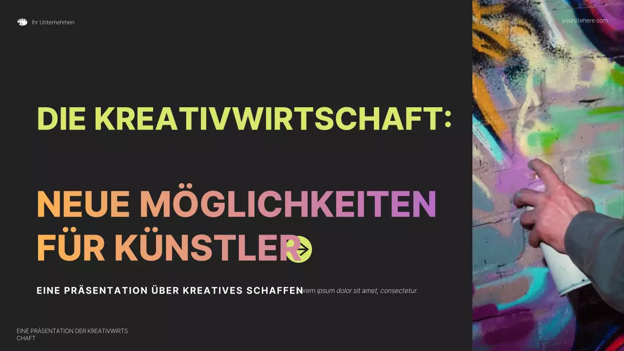 Bunte neue Möglichkeiten für Künstler Präsentation