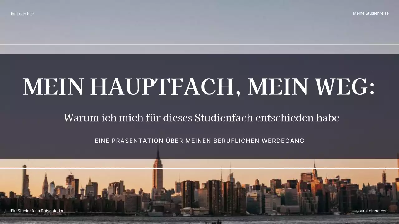 Grauer moderner Karriereweg Präsentation