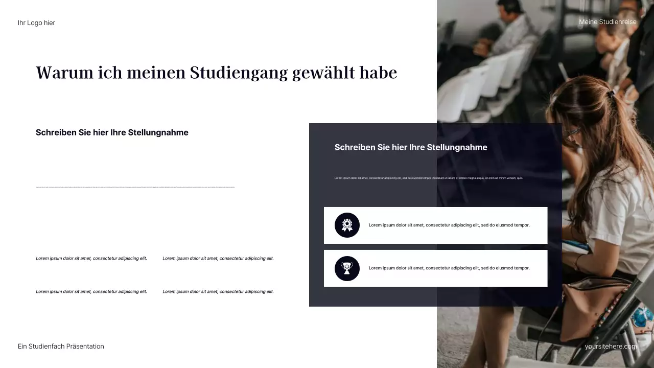 Grauer moderner Karriereweg Präsentation