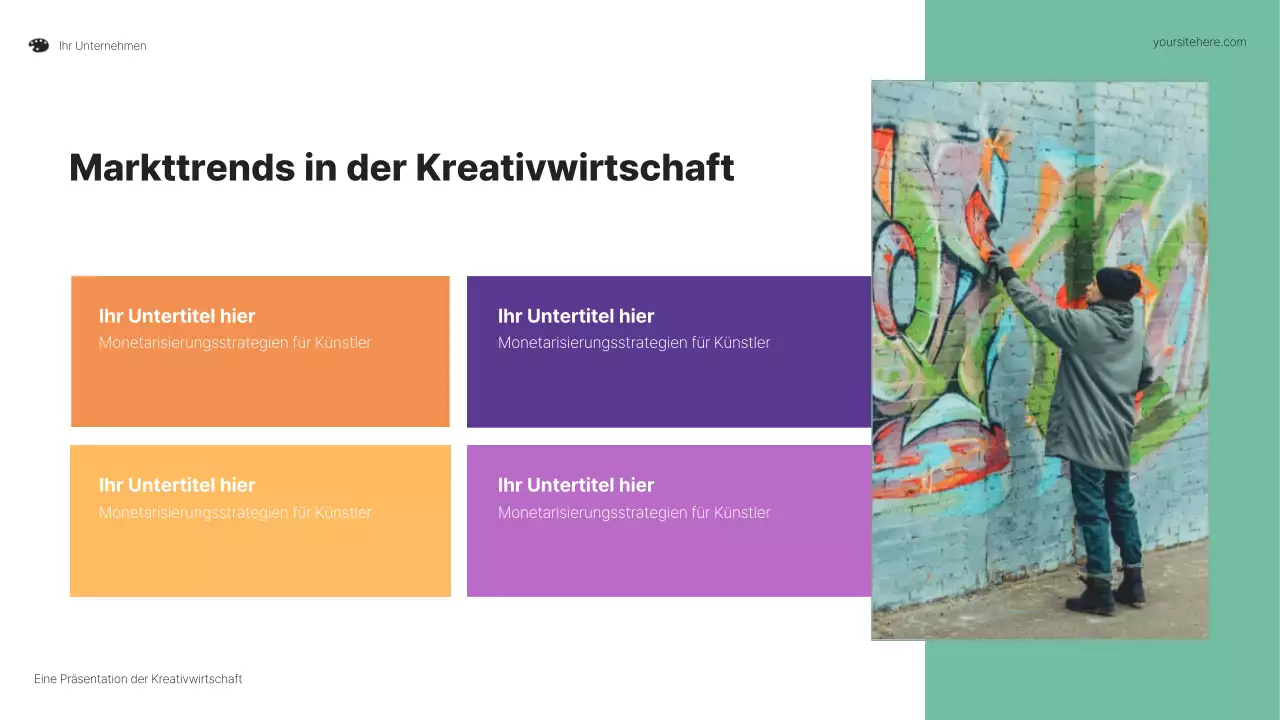 Bunte neue Möglichkeiten für Künstler Präsentation