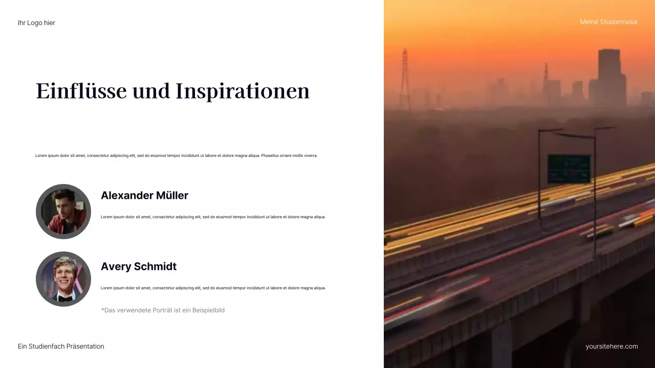 Grauer moderner Karriereweg Präsentation