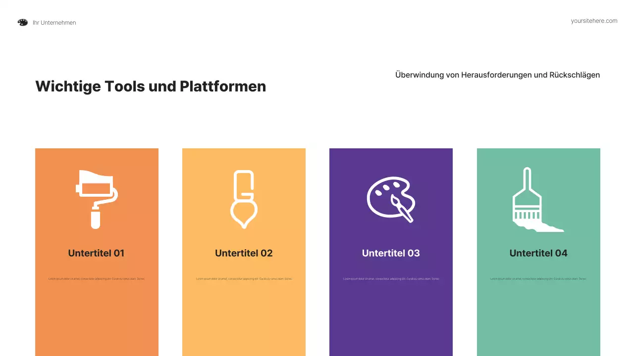 Bunte neue Möglichkeiten für Künstler Präsentation