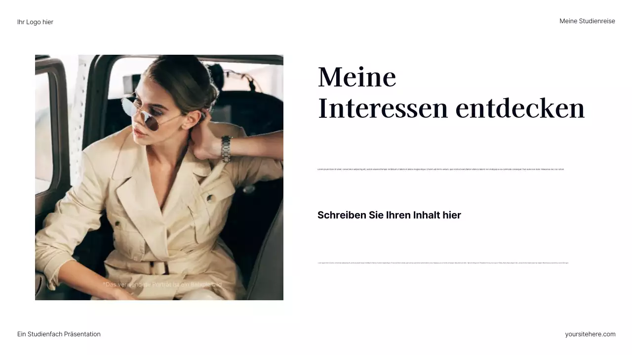 Grauer moderner Karriereweg Präsentation