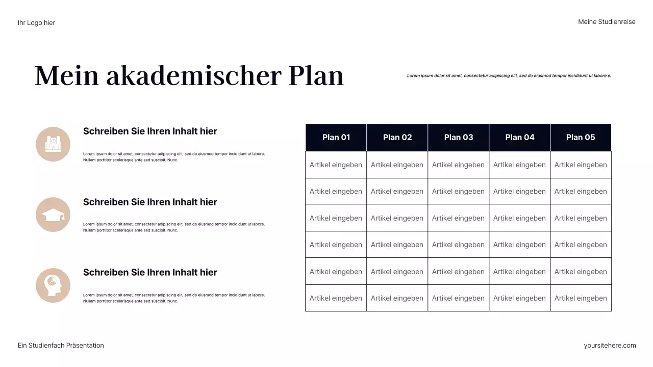 Grauer moderner Karriereweg Präsentation