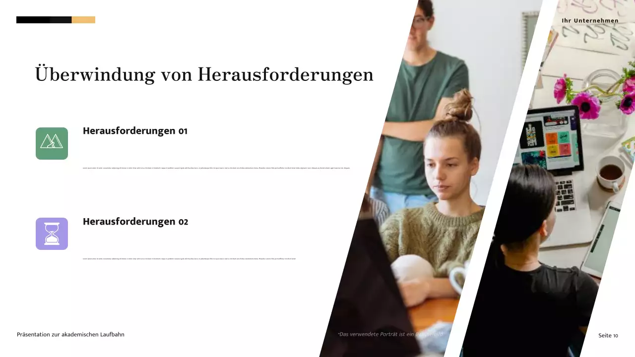 Minimalistische, moderne akademische Reise in Gelb und Creme Präsentation