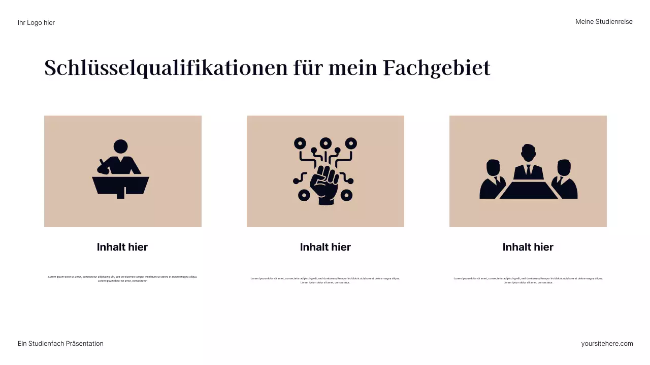 Grauer moderner Karriereweg Präsentation