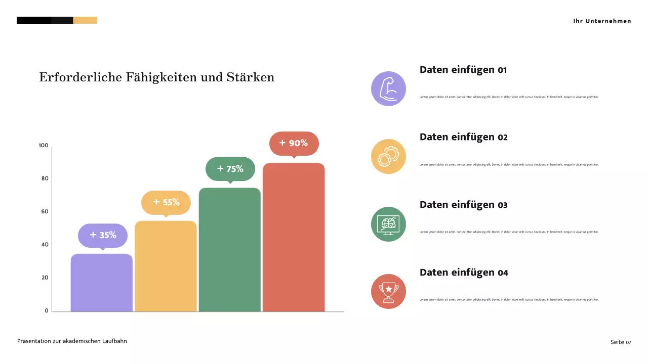 Minimalistische, moderne akademische Reise in Gelb und Creme Präsentation
