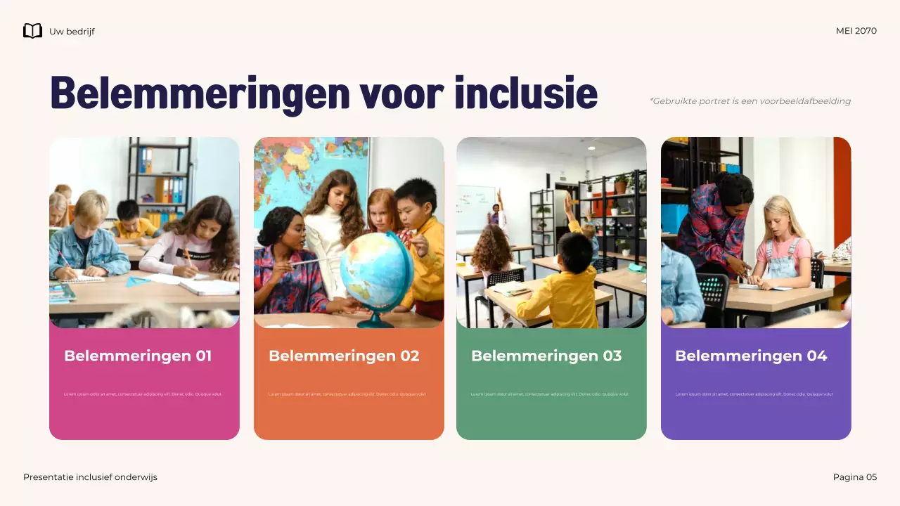 Marine Illustratieve Moderne Inclusieve Onderwijspresentatie