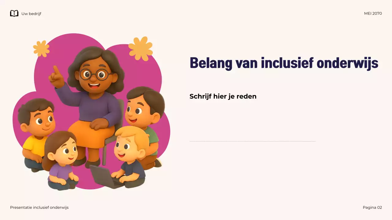 Marine Illustratieve Moderne Inclusieve Onderwijspresentatie