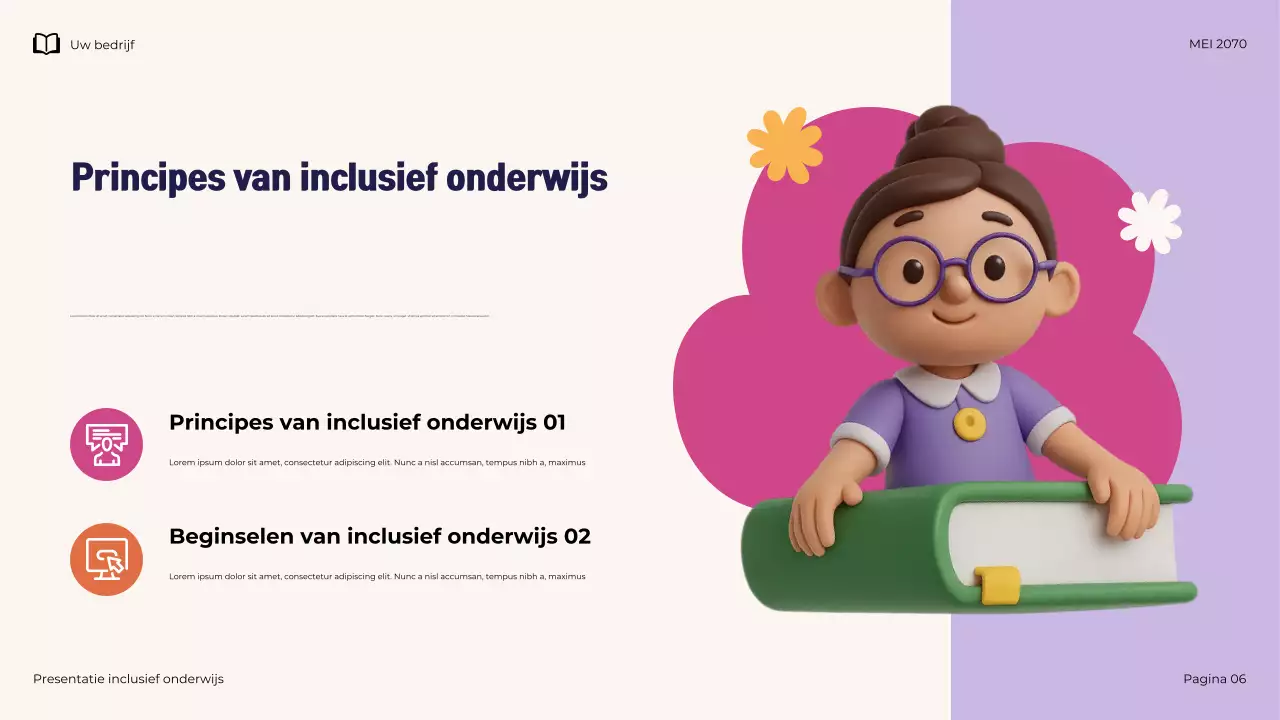 Marine Illustratieve Moderne Inclusieve Onderwijspresentatie