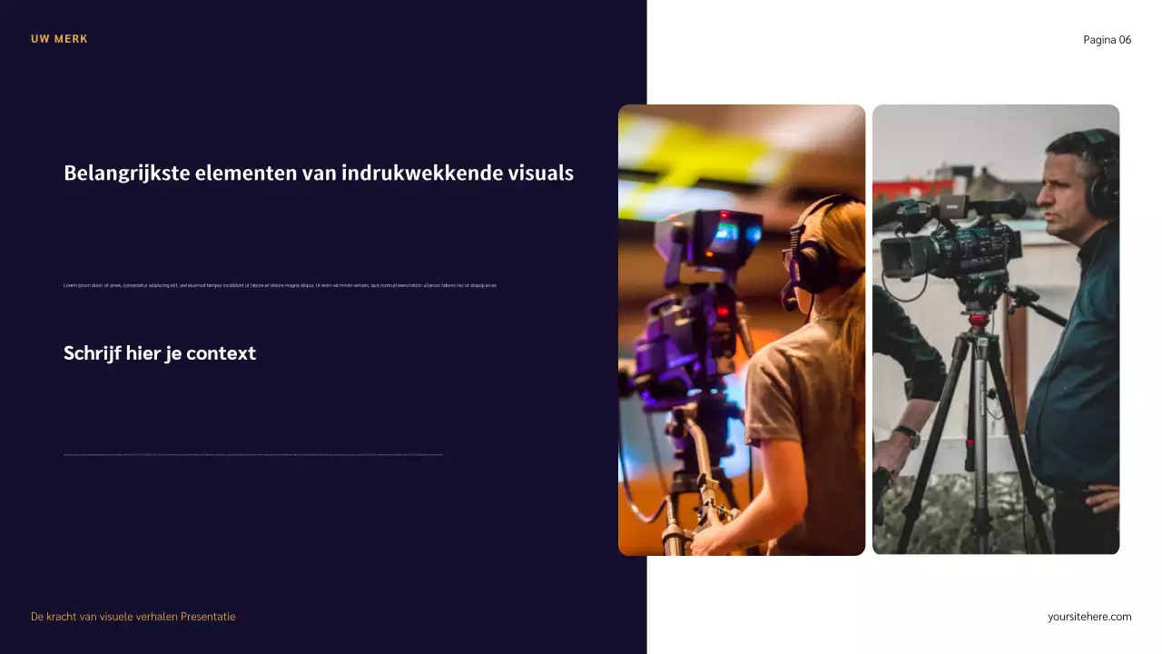 Blauw Rood en Oranje Illustratie Verhaalpresentatie