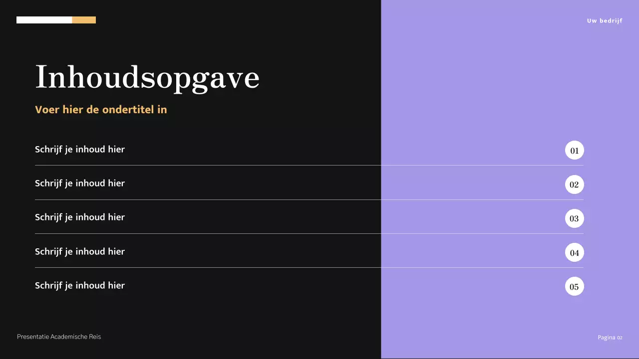 Gele en crèmekleurige minimalistische moderne academische reispresentatie