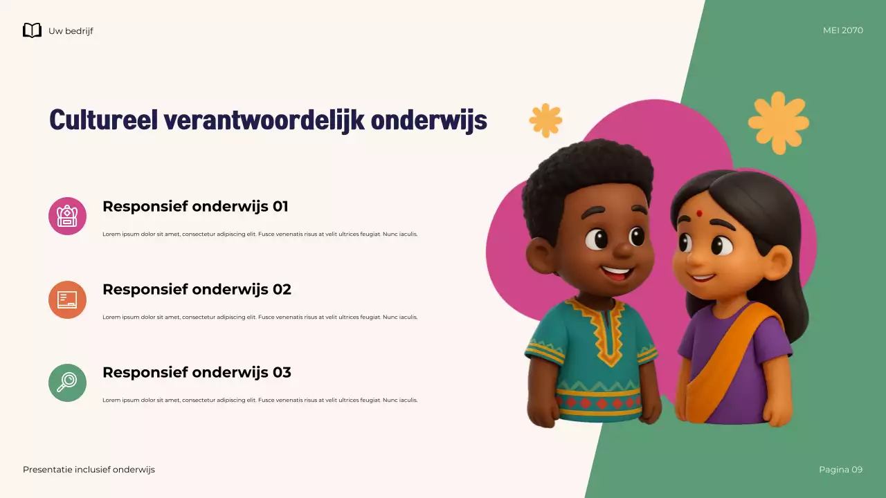 Marine Illustratieve Moderne Inclusieve Onderwijspresentatie