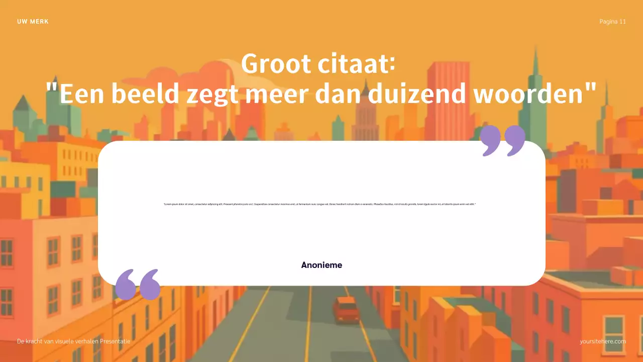 Blauw Rood en Oranje Illustratie Verhaalpresentatie