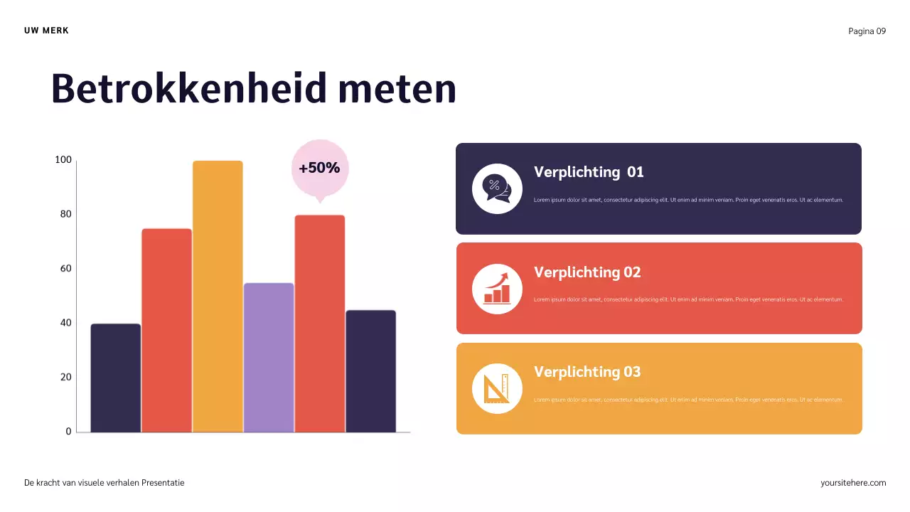 Blauw Rood en Oranje Illustratie Verhaalpresentatie