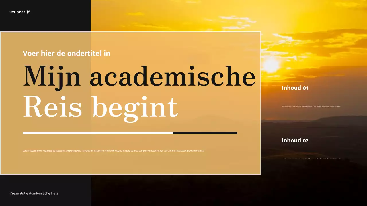 Gele en crèmekleurige minimalistische moderne academische reispresentatie