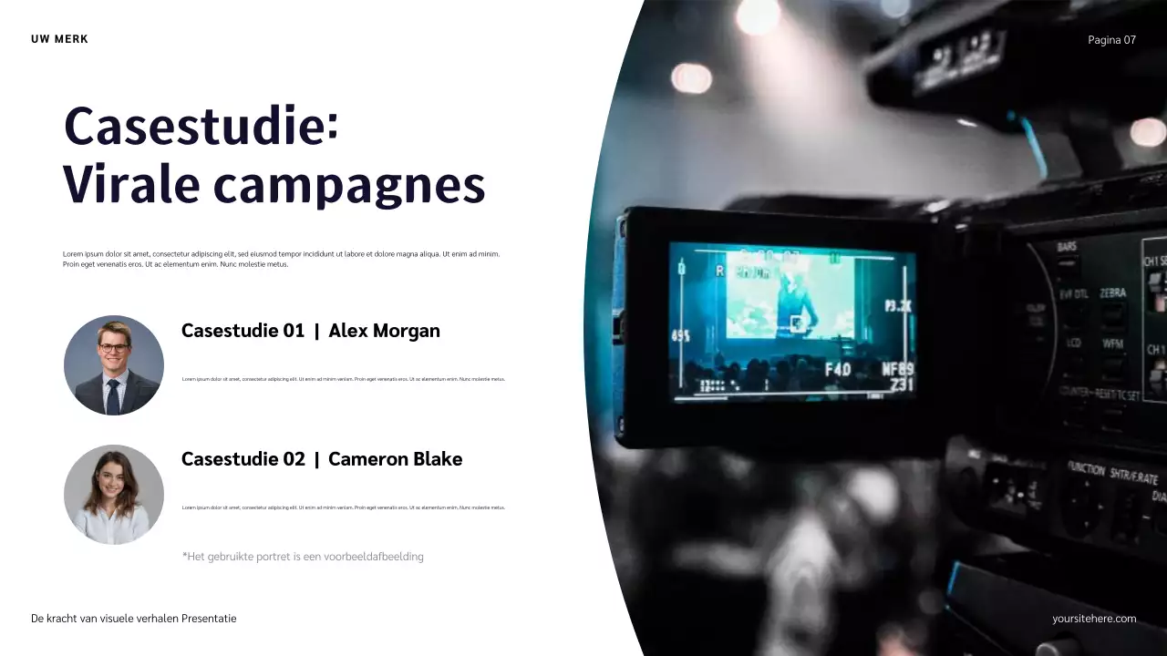 Blauw Rood en Oranje Illustratie Verhaalpresentatie