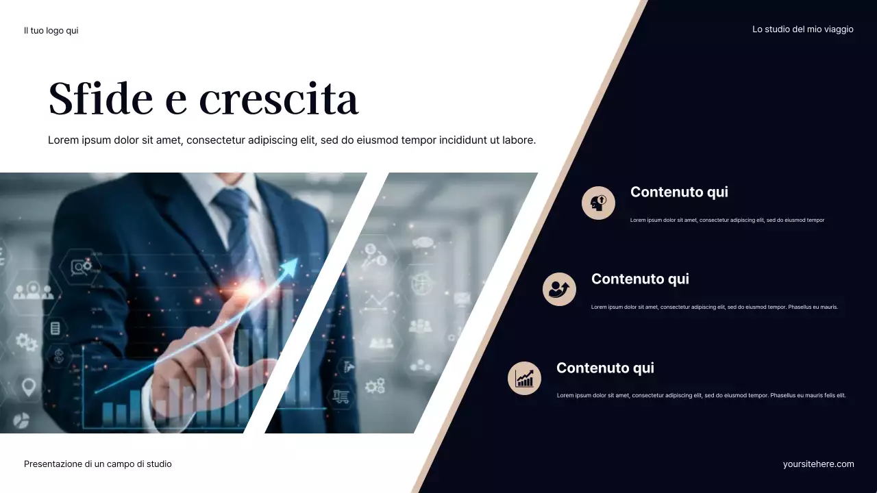 Presentazione del percorso di carriera moderno grigio