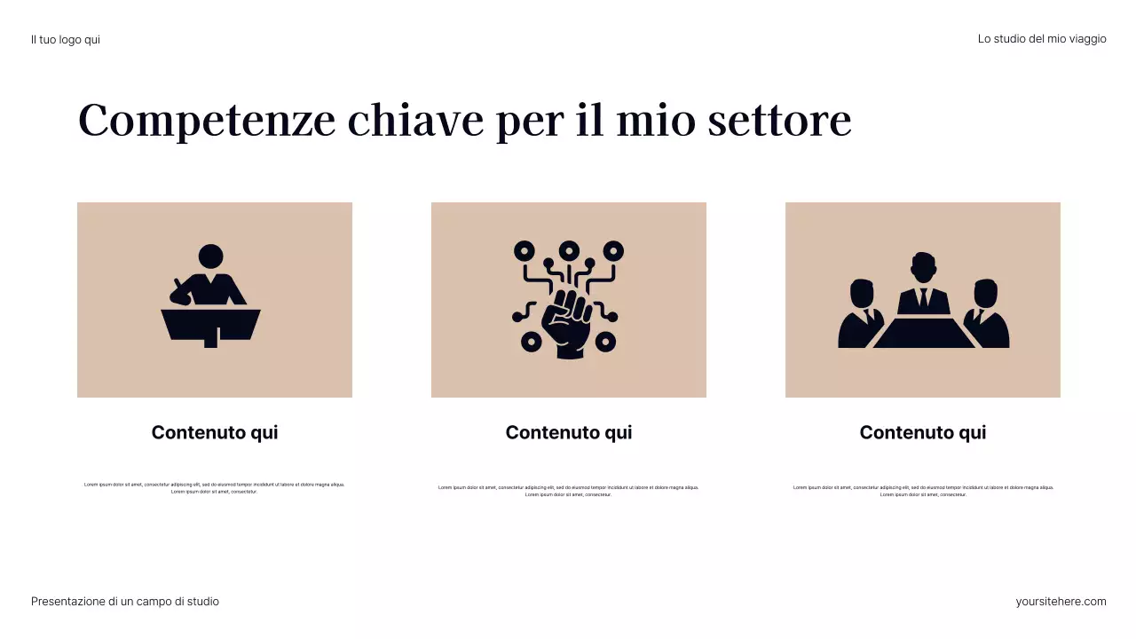 Presentazione del percorso di carriera moderno grigio