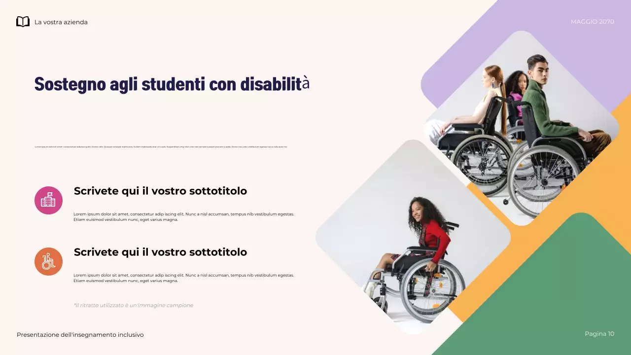 Presentazione illustrativa dell'insegnamento inclusivo moderno della Marina