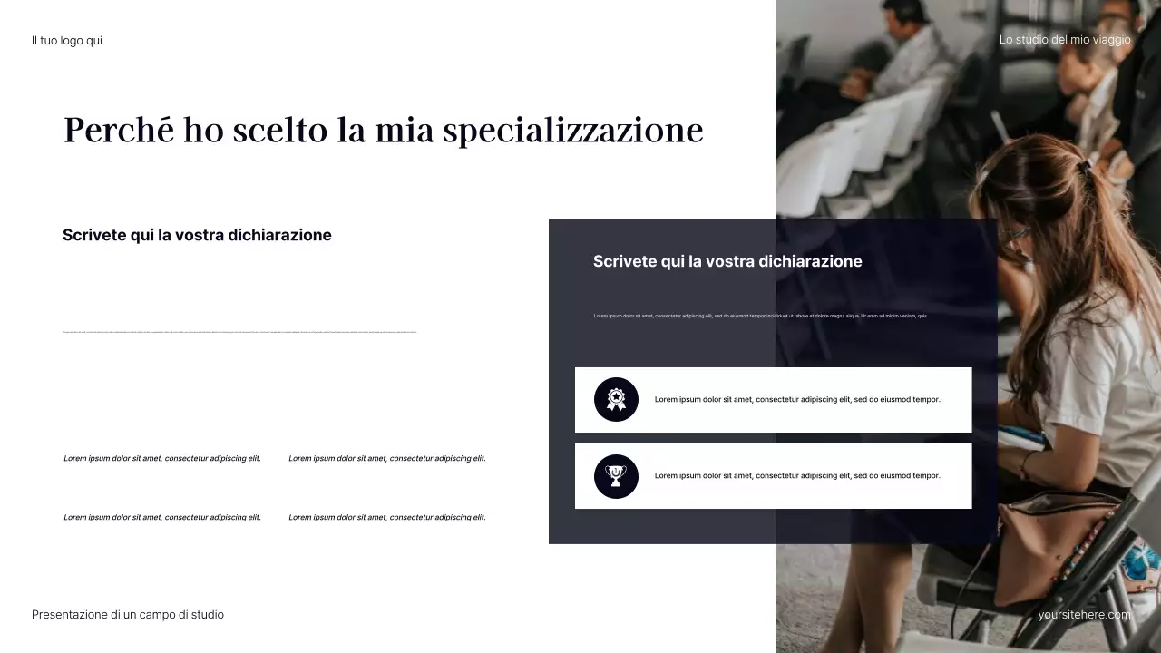 Presentazione del percorso di carriera moderno grigio