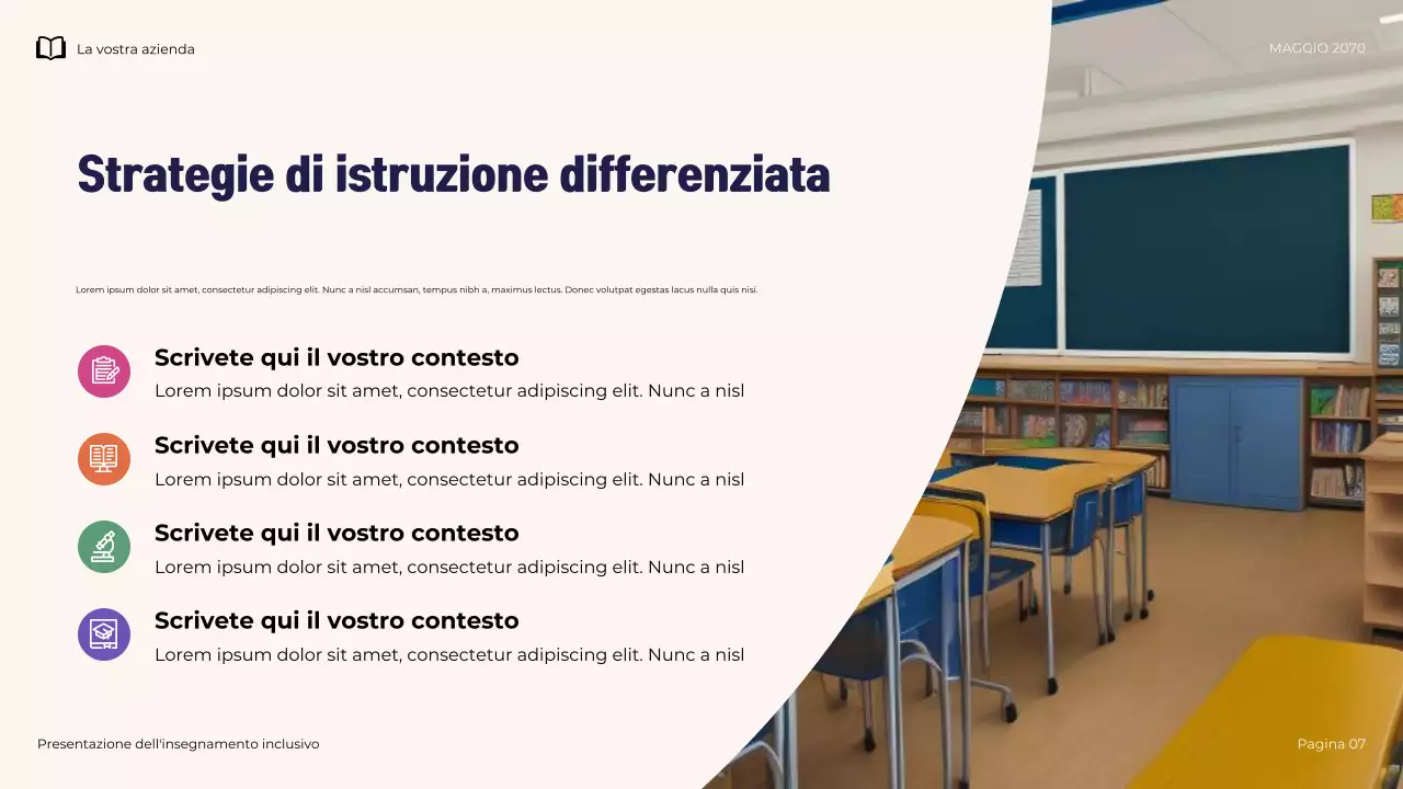 Presentazione illustrativa dell'insegnamento inclusivo moderno della Marina