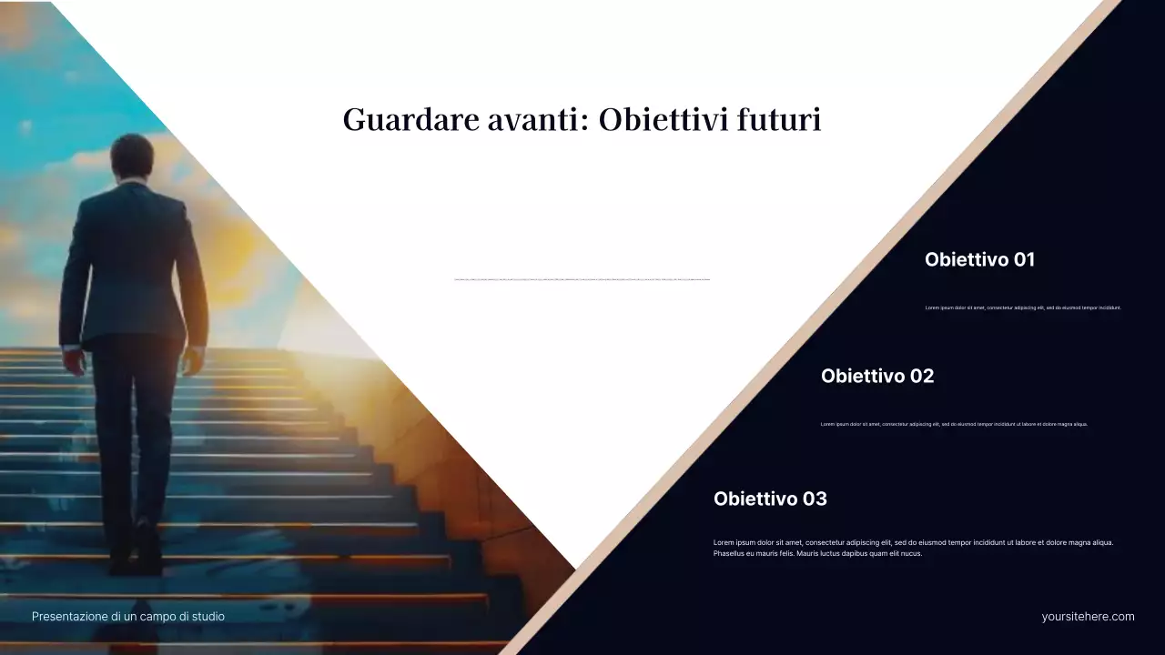 Presentazione del percorso di carriera moderno grigio