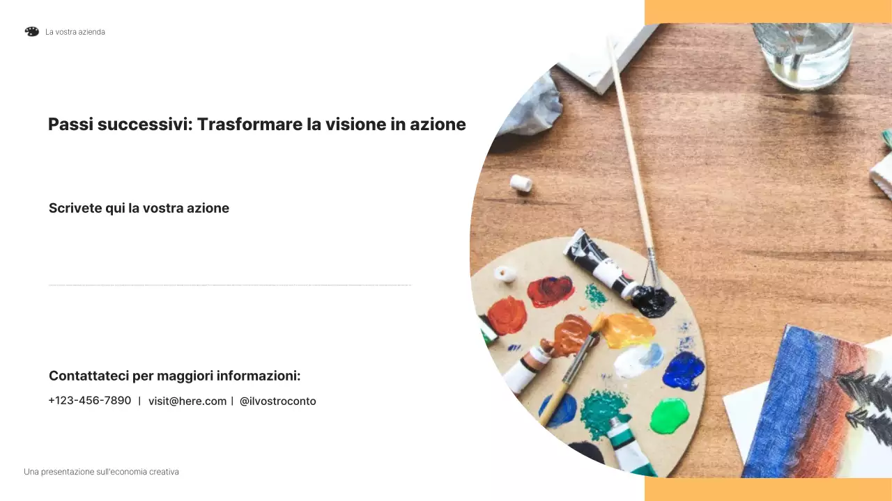 Presentazione di nuove opportunità colorate per gli artisti