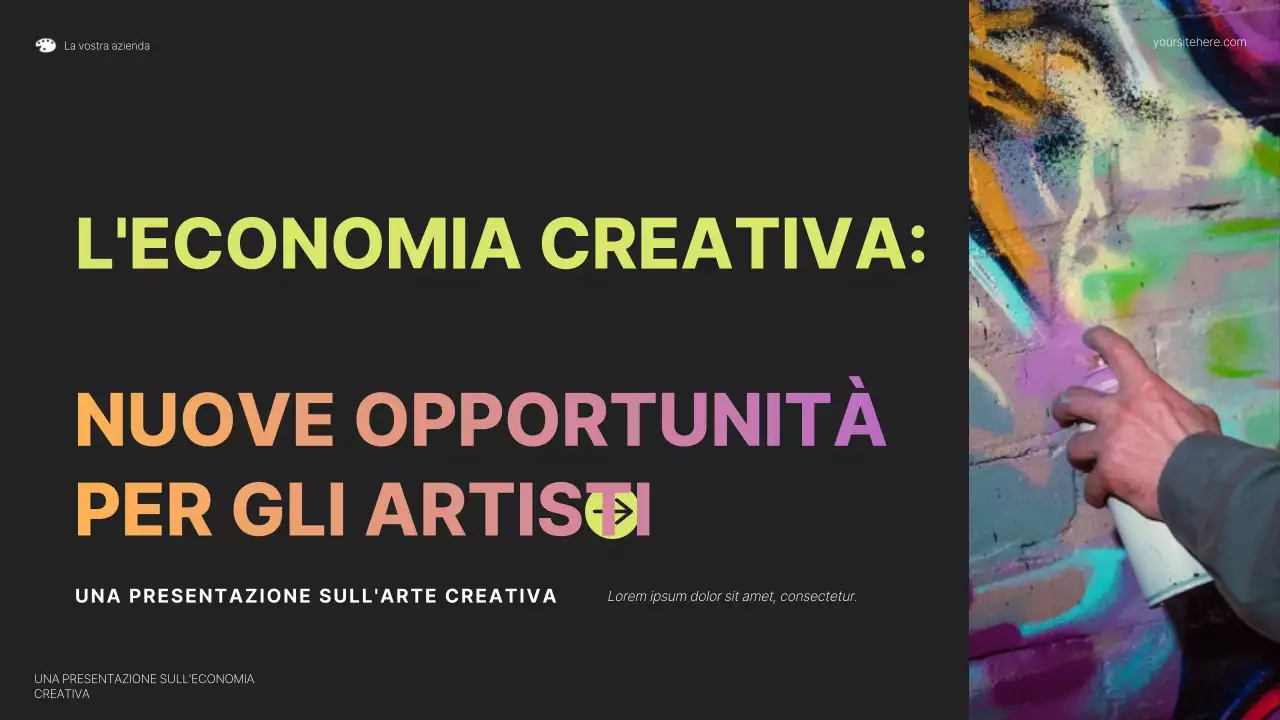 Presentazione di nuove opportunità colorate per gli artisti