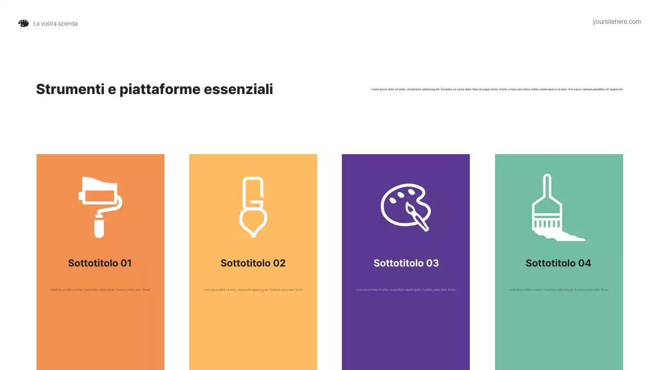 Presentazione di nuove opportunità colorate per gli artisti