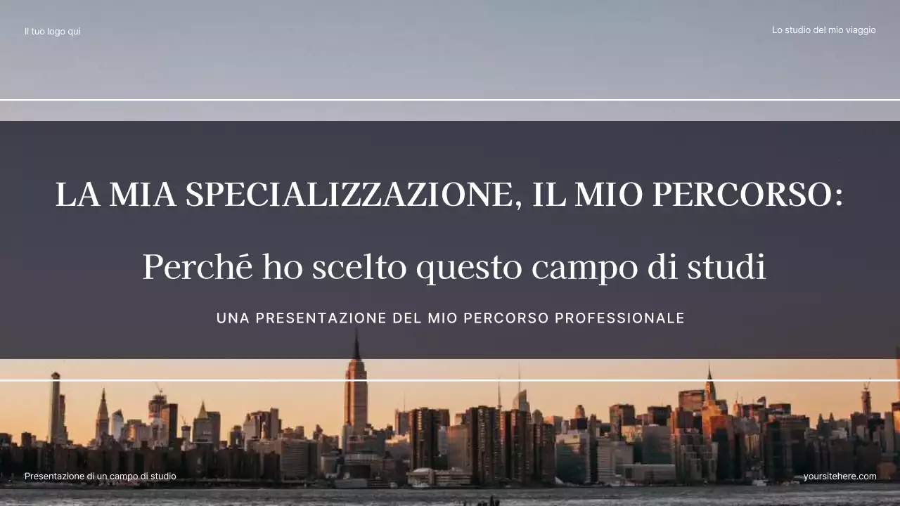 Presentazione del percorso di carriera moderno grigio