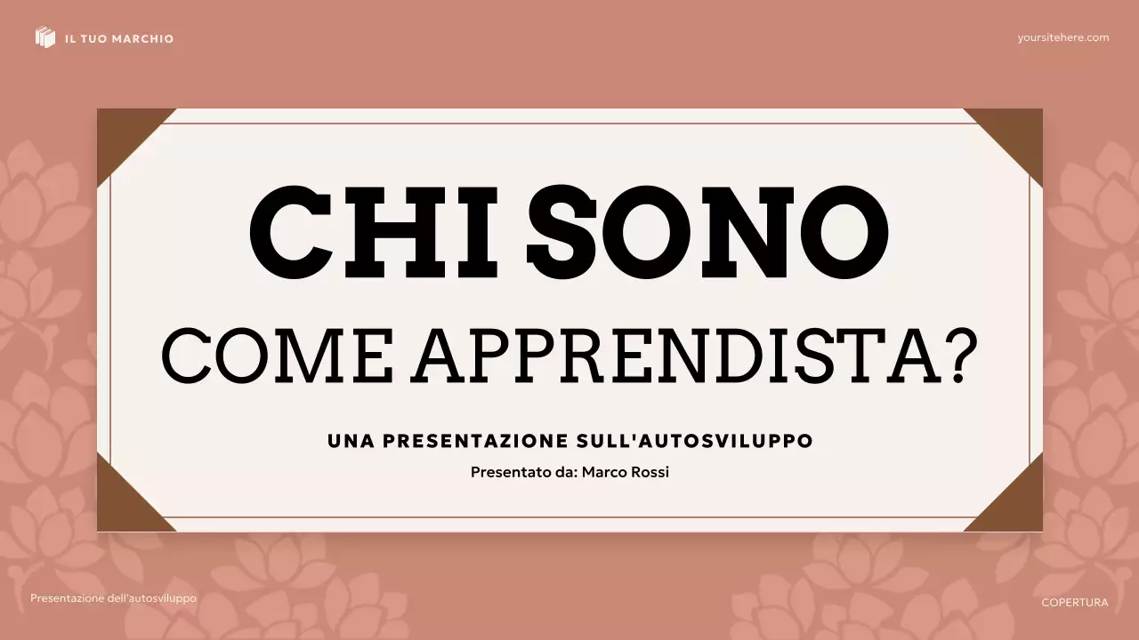 Presentazione di autosviluppo floreale beige e marrone