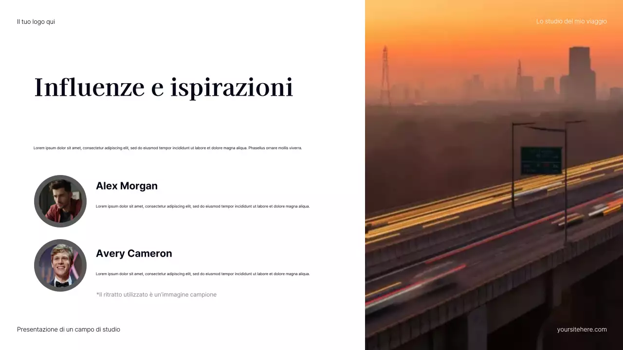 Presentazione del percorso di carriera moderno grigio