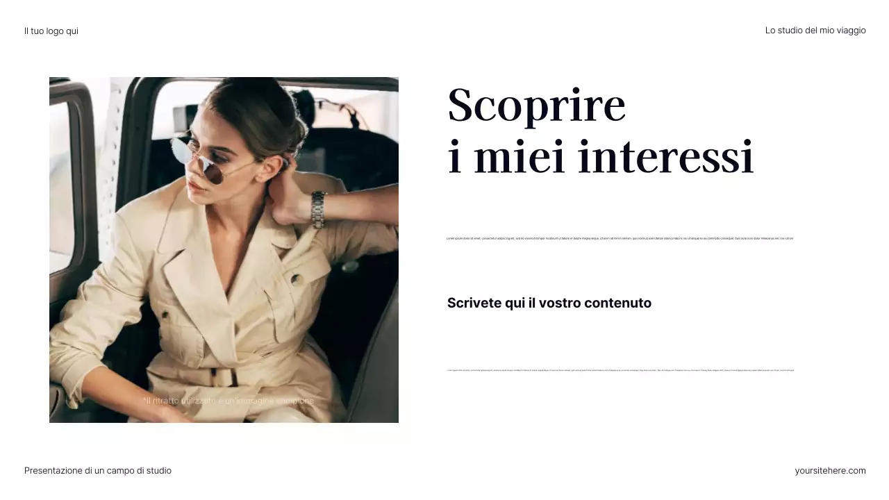 Presentazione del percorso di carriera moderno grigio